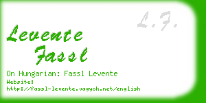 levente fassl business card